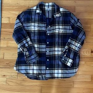 Madewell plaid flannel button down shirt